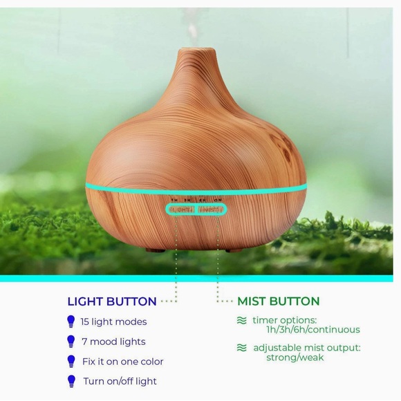 🆕 Ultrasonic Diffuser with 10 Pure Essential Oils - Picture 5 of 13